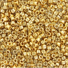 Miyuki delica Beads 11/0 - 24kt light gold plated DB-34